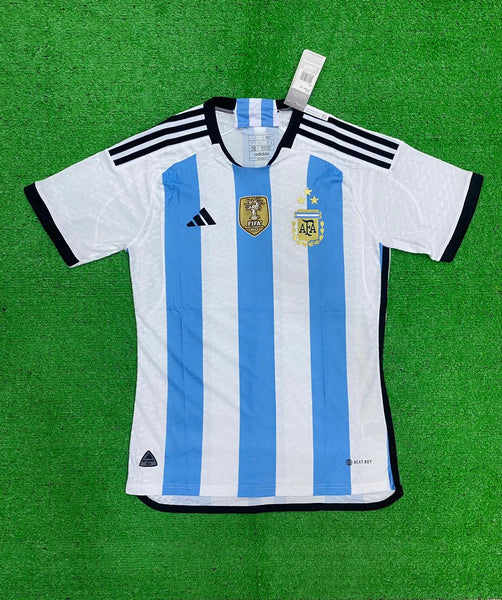 Argentina WC Home Star Jersey With FIFA Champions Badge